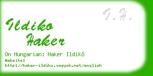 ildiko haker business card